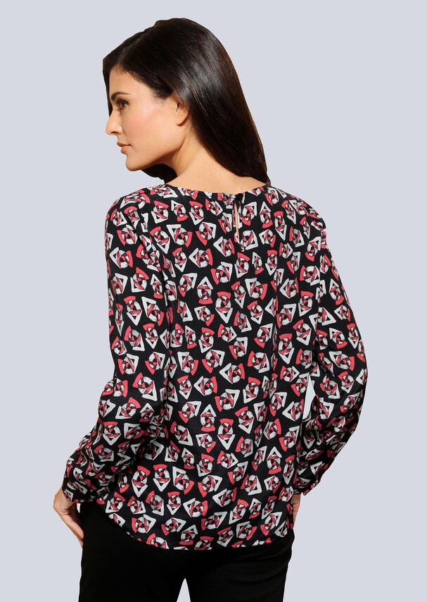 Druckbluse mit grafischem Dessin 2