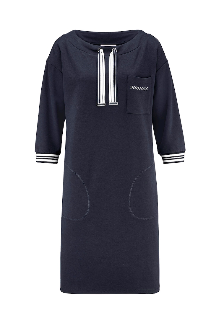 Jersey-Kleid mit Stehkragen