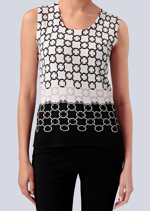 Stricktop mit grafischem Print 1