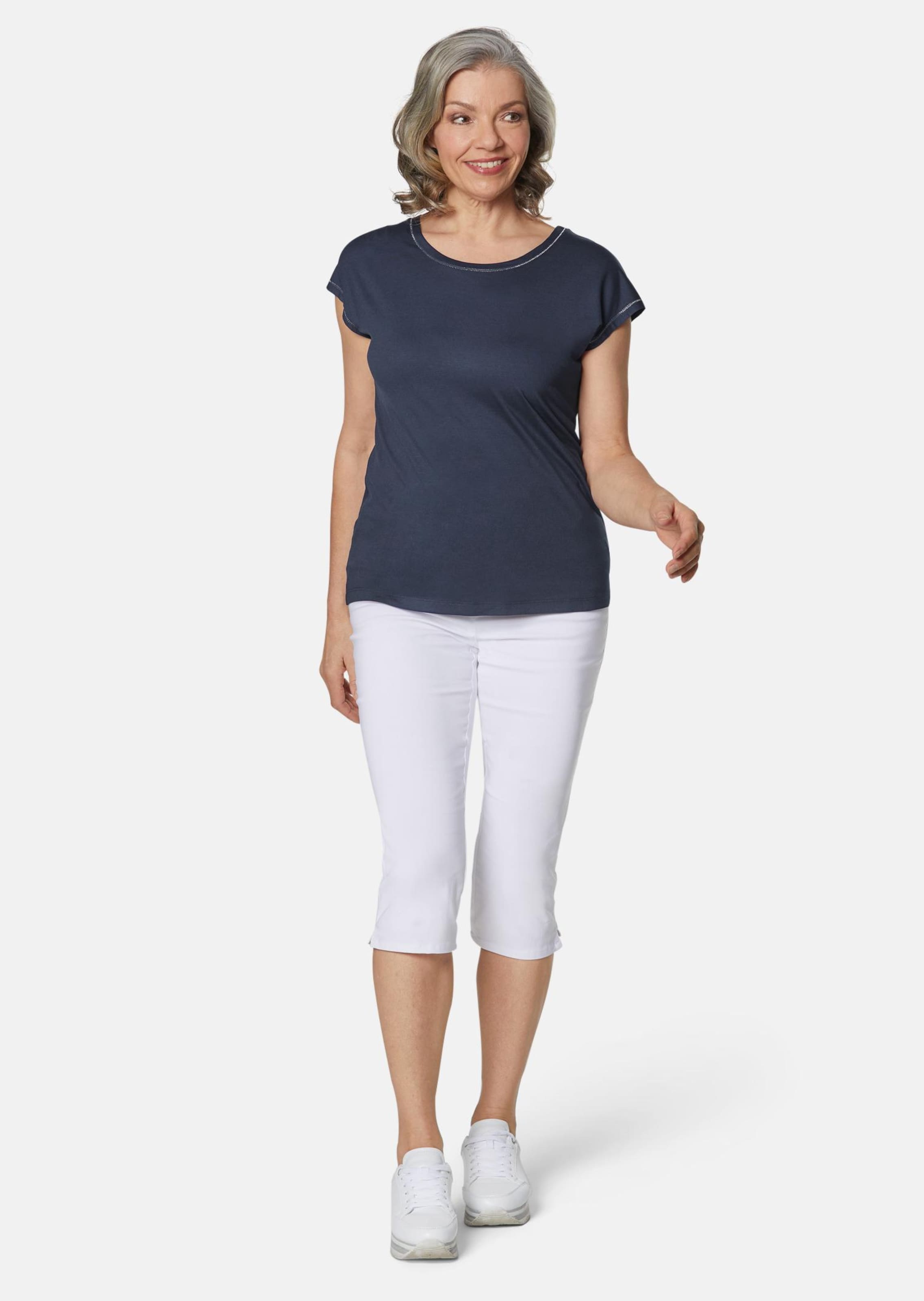 T-shirt extensible en matière durable - marine - Gr. 46 de Goldner Fashion