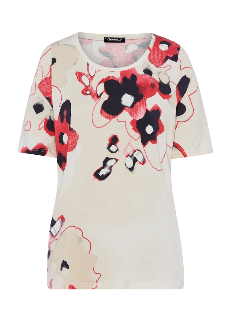 Jersey shirt van katoen en modal