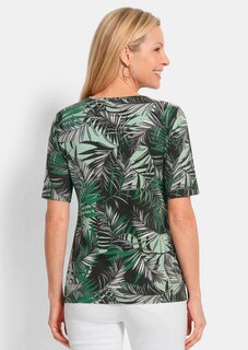 T-shirt en viscose avec imprimé palmier thumbnail 3