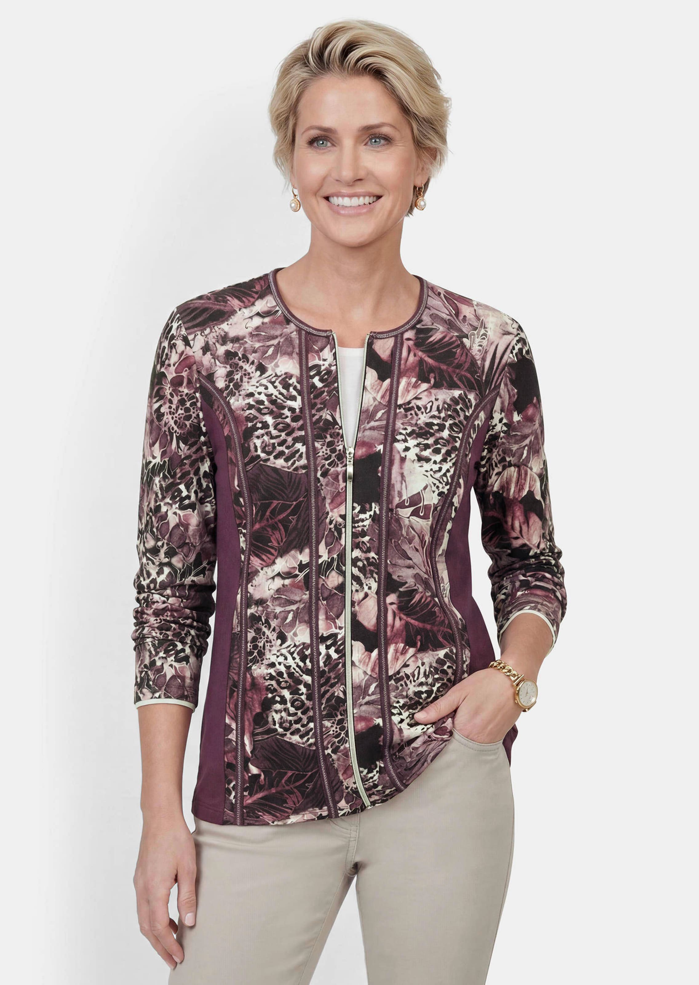 Taillierte Shirtjacke aus Viskose-Jersey