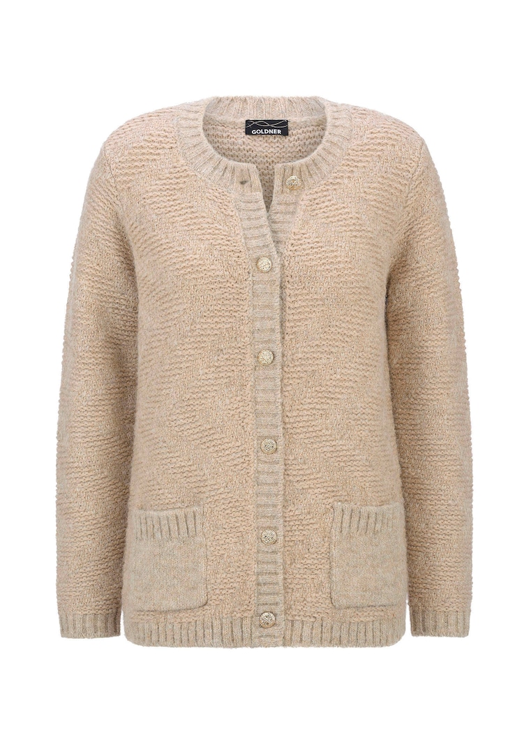 Tricot jasje van merinowol met zigzagpatroon