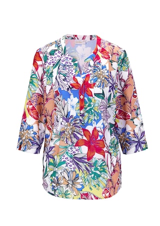 meerkleurig Kleurrijk gedessineerde blouse met mooie details