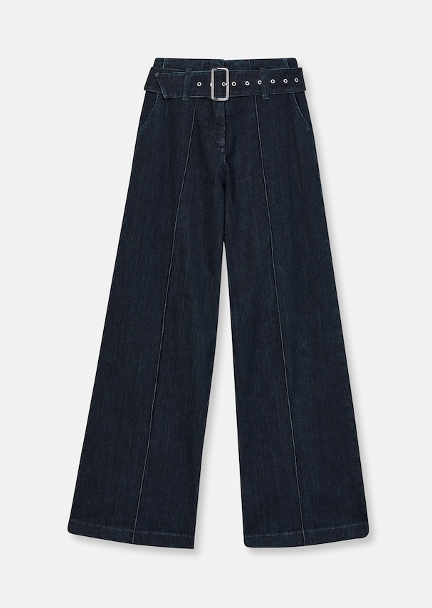Wide jeans with a high waistband 5