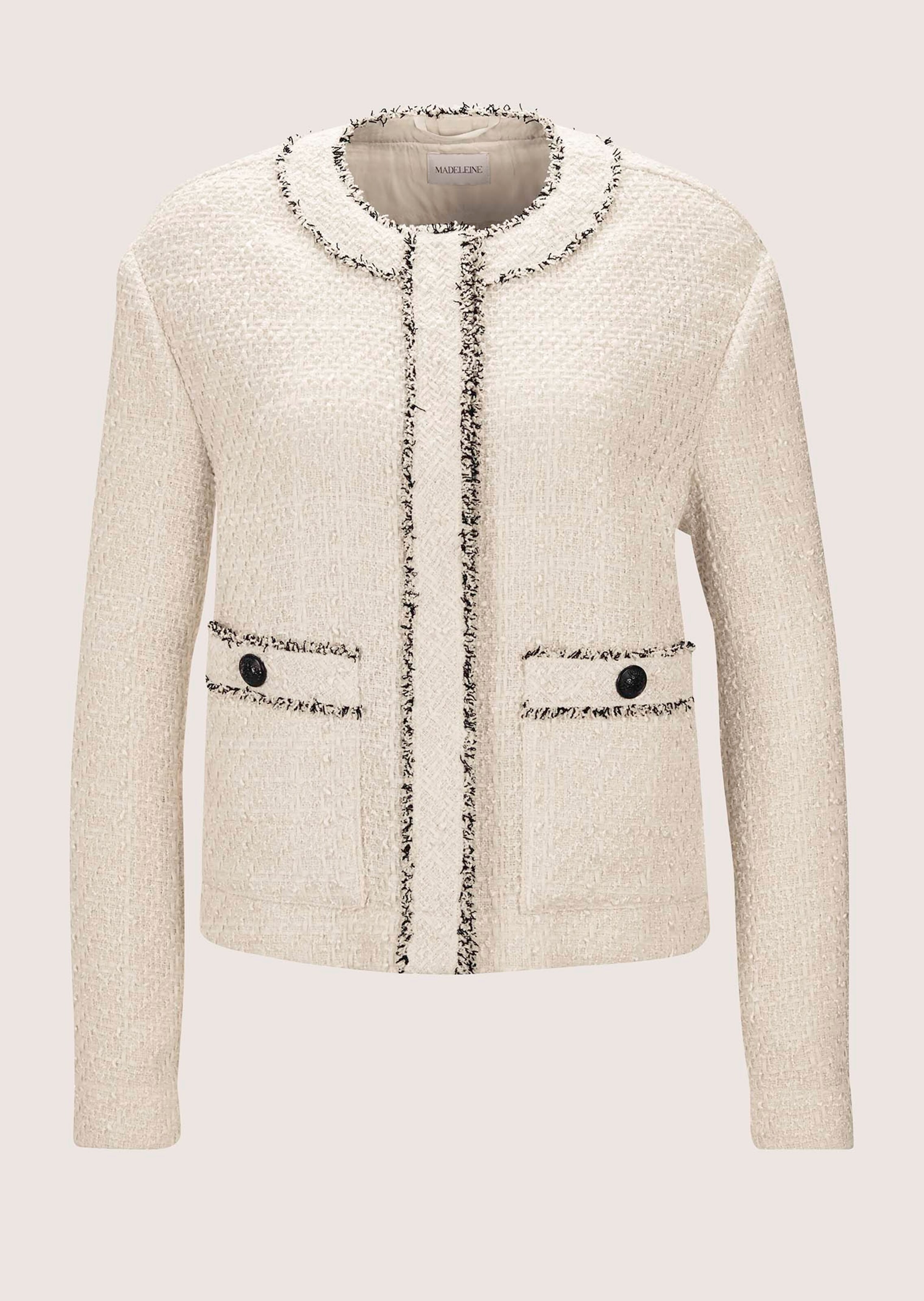 Kurzblazer in Bouclé-Optik