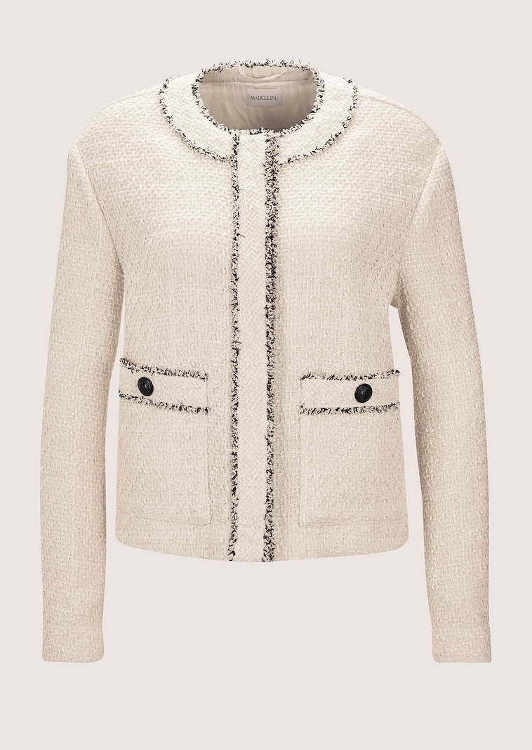Kurzblazer in Bouclé-Optik