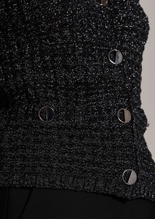 Grobstrickjacke mit Glanzgarn und modischen Knöpfen thumbnail 5