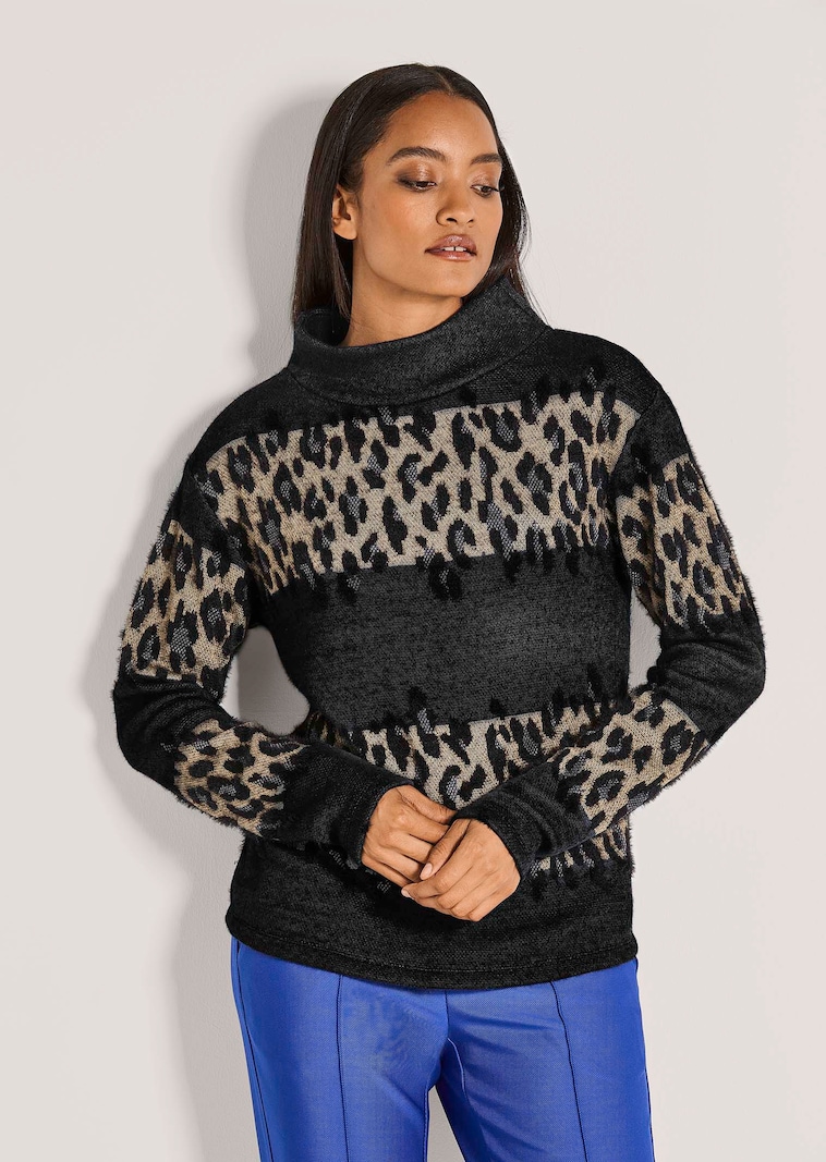 Jacquard-Sweatshirt mit Leo-Design