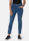Verkürzte Slim fit-Jeans mit nachhaltiger Baumwolle und Waschung thumbnail 1