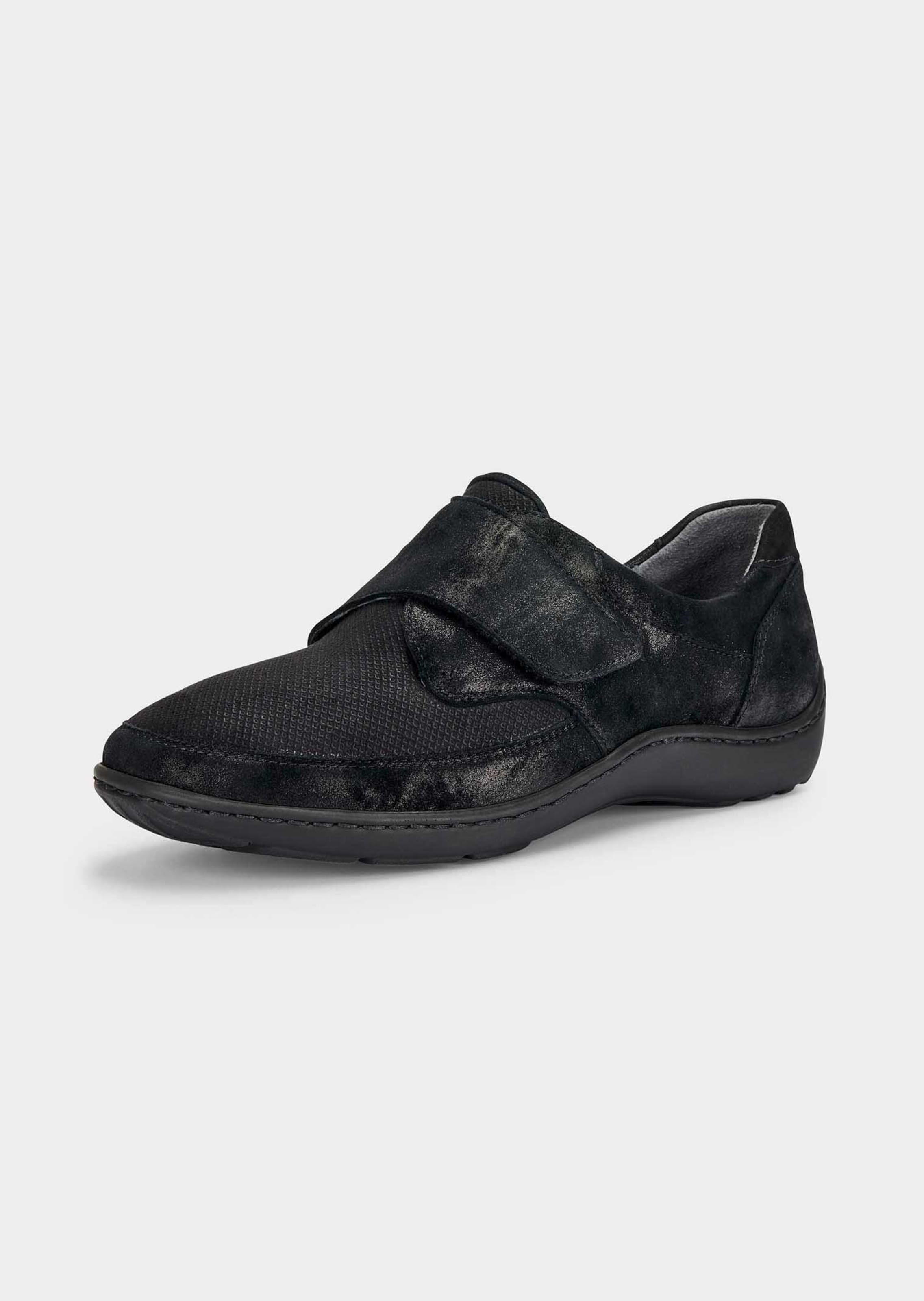 Slipper aus Leder und Textil - zwart - Gr. 3,5 van Goldner Fashion
