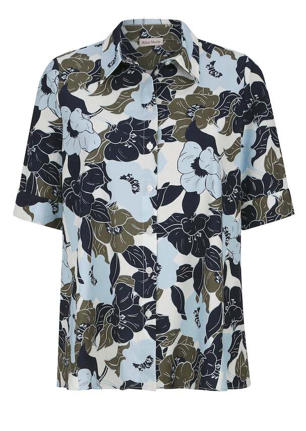 Bluse mit floralem Dessin 4