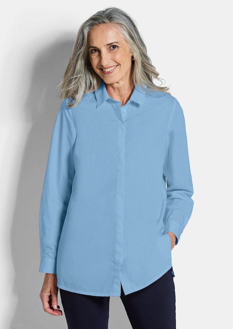 Hemdbluse aus reiner Baumwolle