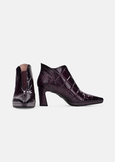 Bottines en cuir à motif reptile thumbnail 4