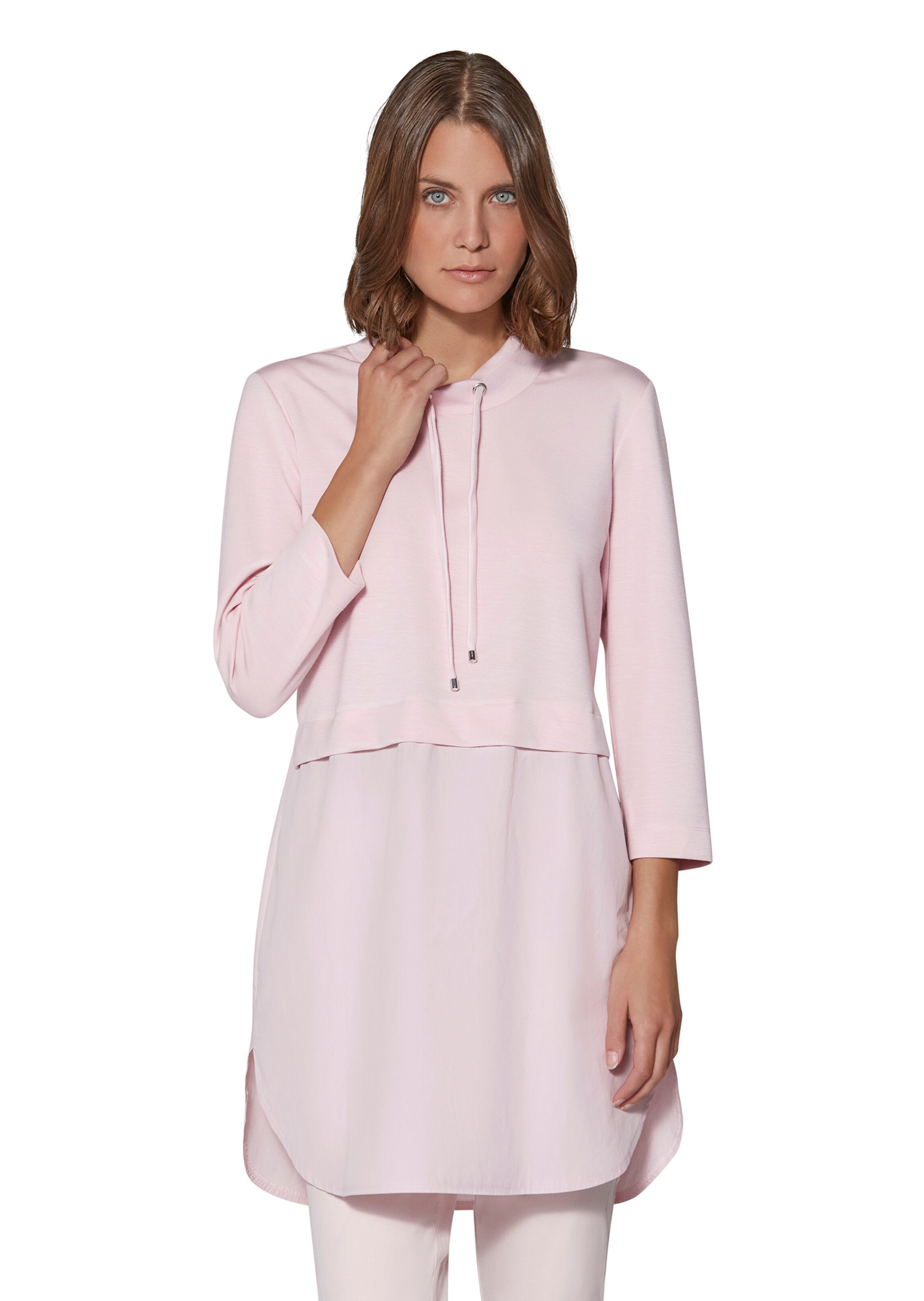 Langes Sweatshirt in Two-in-One-Optik