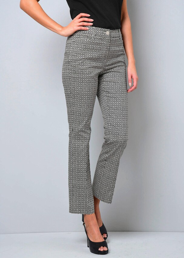 Hose mit grafischem Dessin