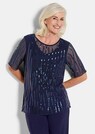 T-shirt en maille filet orné de paillettes thumbnail 1