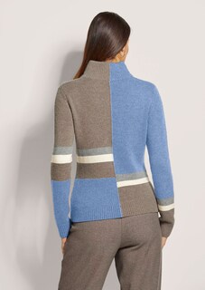 Stehkragen-Pullover mit Intarsien thumbnail 3
