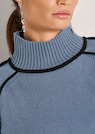 Strickpullover mit Stehkragen und Kontrastpaspeln thumbnail 5