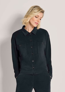 Oversize Hemdbluse mit aufgesetzten Taschen thumbnail 1