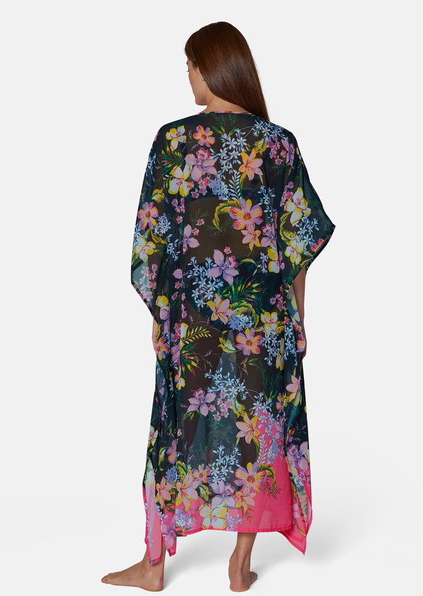 Kaftan with floral exotic print 2
