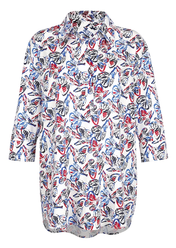 Hemdbluse mit Alloverdruck 5