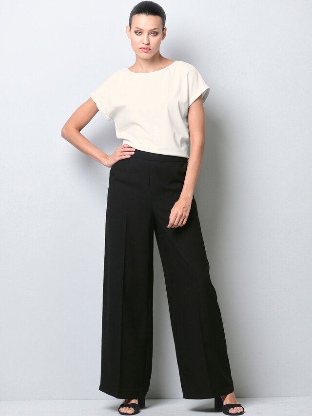 Hose mit Bügelfalte und weitem Bein 2
