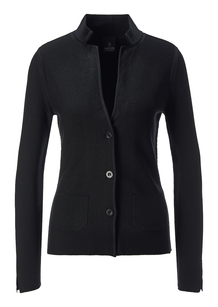 Slim knit blazer with long sleeves
