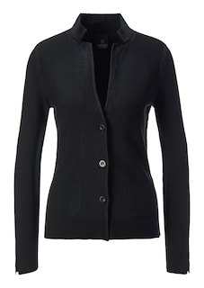 Slim knit blazer with long sleeves thumbnail 1