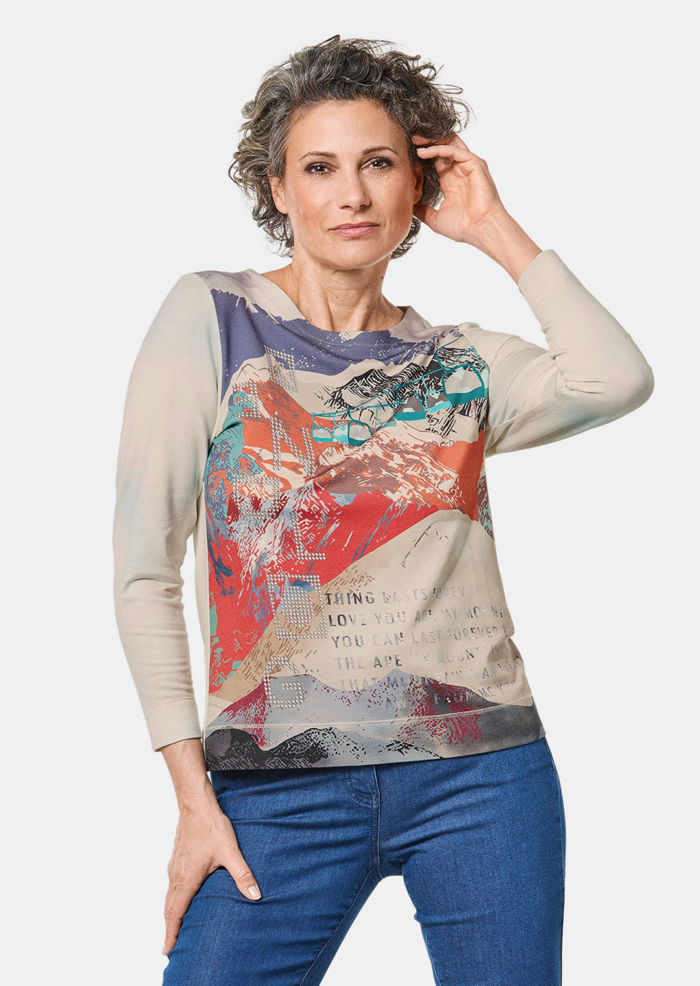 T-shirt à manches longues avec imprimé allover