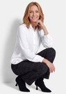 Viscose satijnen blouse met elastische manchetten thumbnail 4