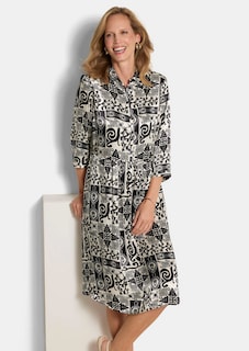 Hemdblusenkleid aus Viskose-Satin thumbnail 4