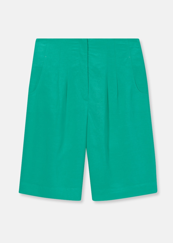 Highwaist Bermuda shorts with linen content 5