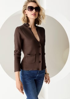 Blazer en maille. Pur coton thumbnail 1