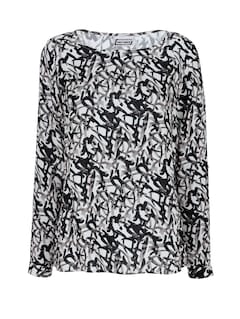 Druckbluse mit grafischem Dessin thumbnail 4
