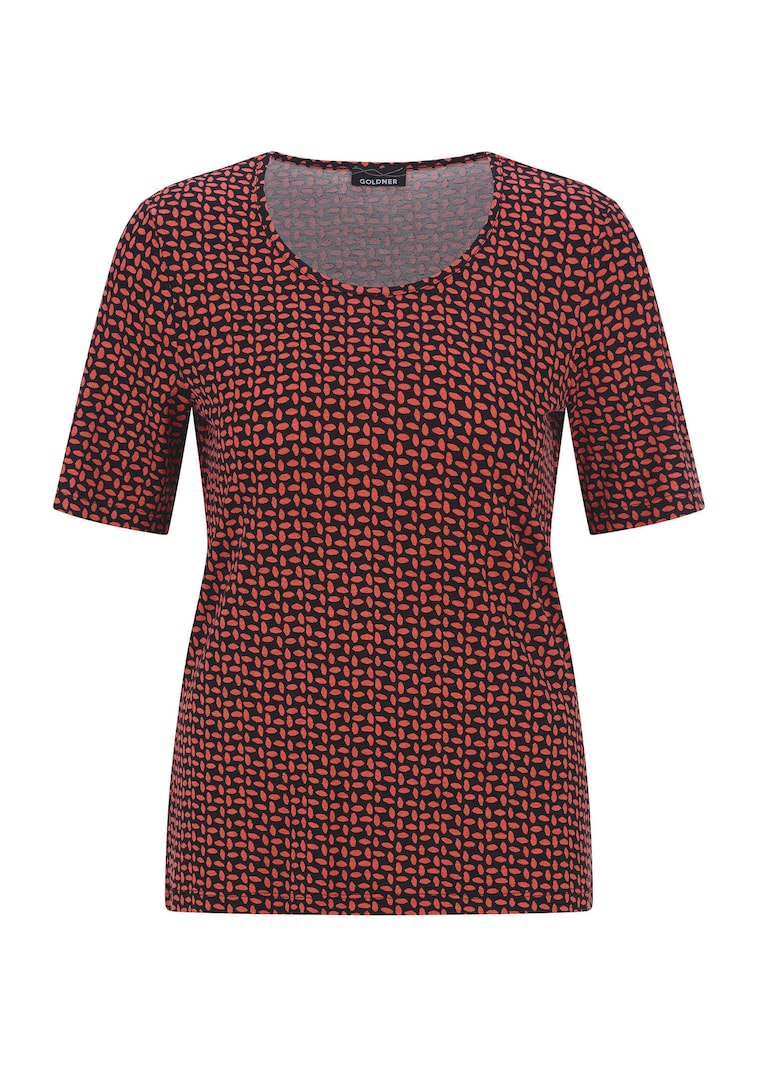 T-shirt en viscose avec impression géométrique minimale