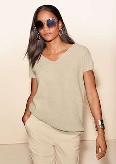 Kurzarm-Pullover mit Glanz-Effekt thumbnail 7