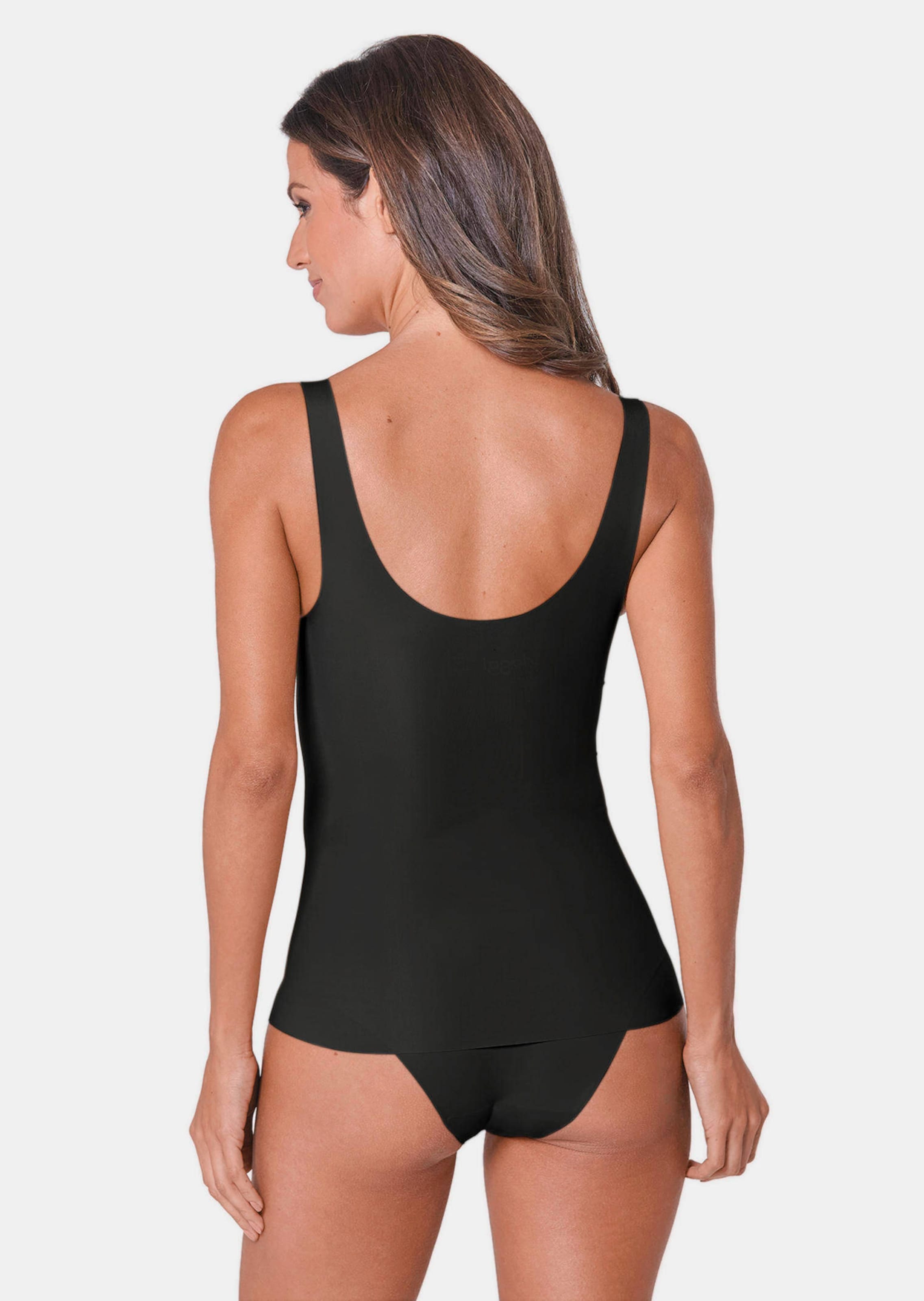 Débardeur avec soutien-gorge intégré, sans armatures - noir - Gr. XS de Goldner Fashion