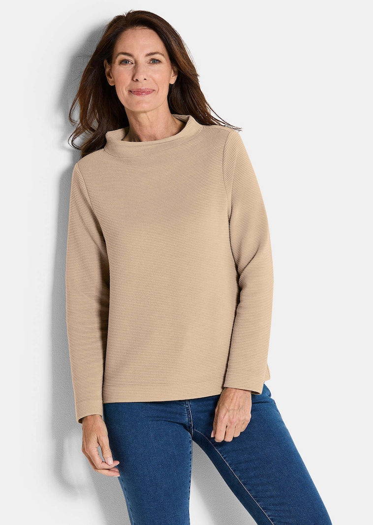 Ottoman-Sweatshirt mit Turtleneck