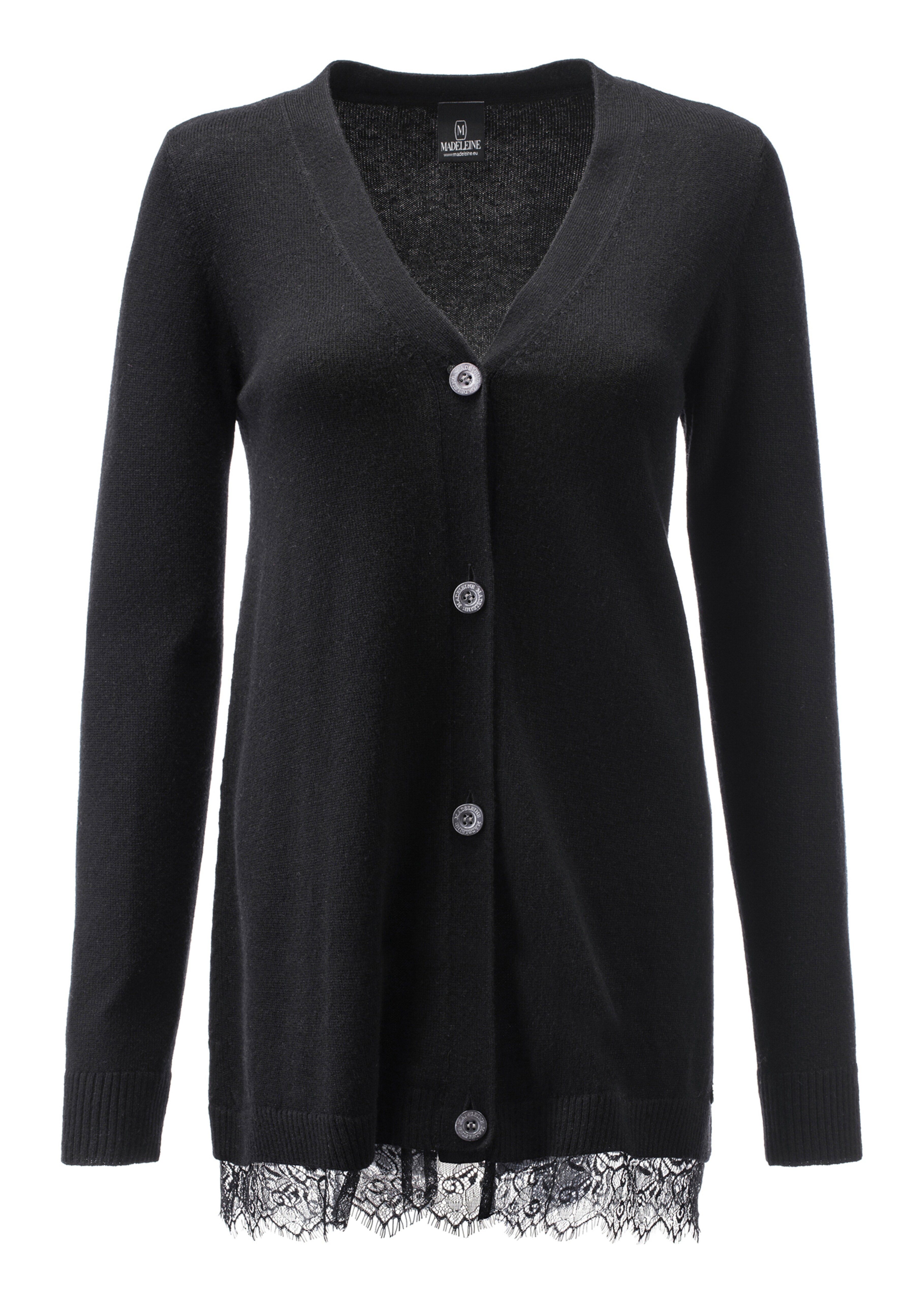 Strickjacke mit Spitze