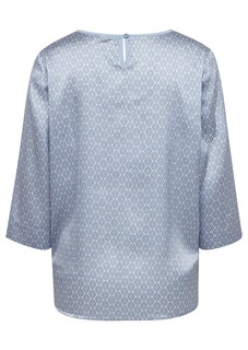 Modische Satinbluse mit brillanten Alloverdruck thumbnail 3