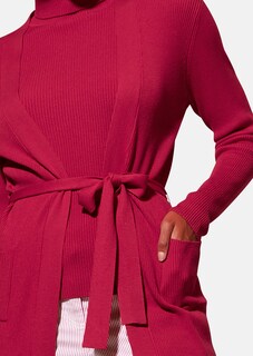 Lange Strickjacke mit Bindeband thumbnail 5