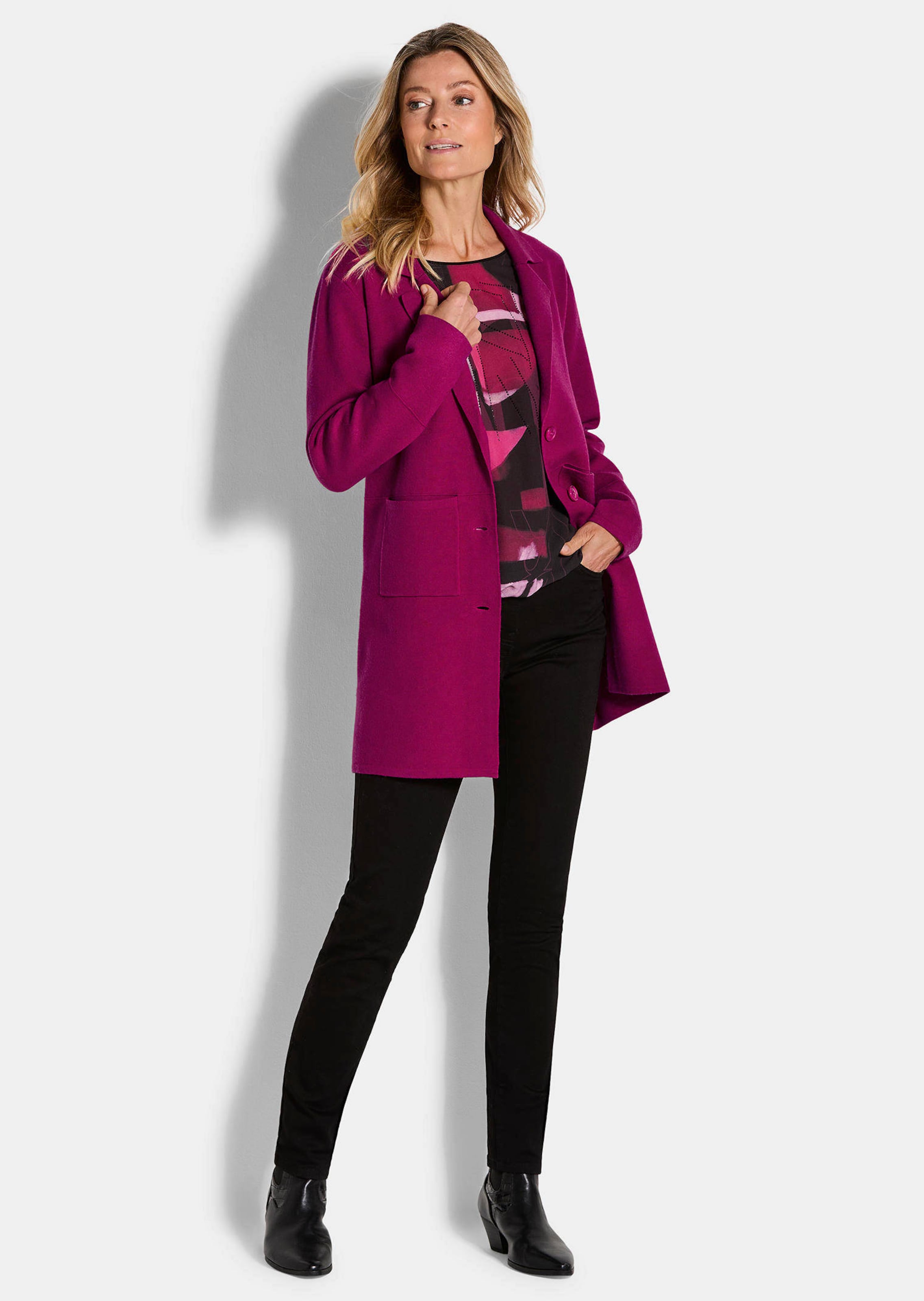 UNibelle Blazer voor dames, sportief, elegant, lange blazer met 3/4 mouwen, zomer, licht, zakelijk, kantoor, blazer, jas, effen, open voorkant, slim fit, S-3XL, zwart, S