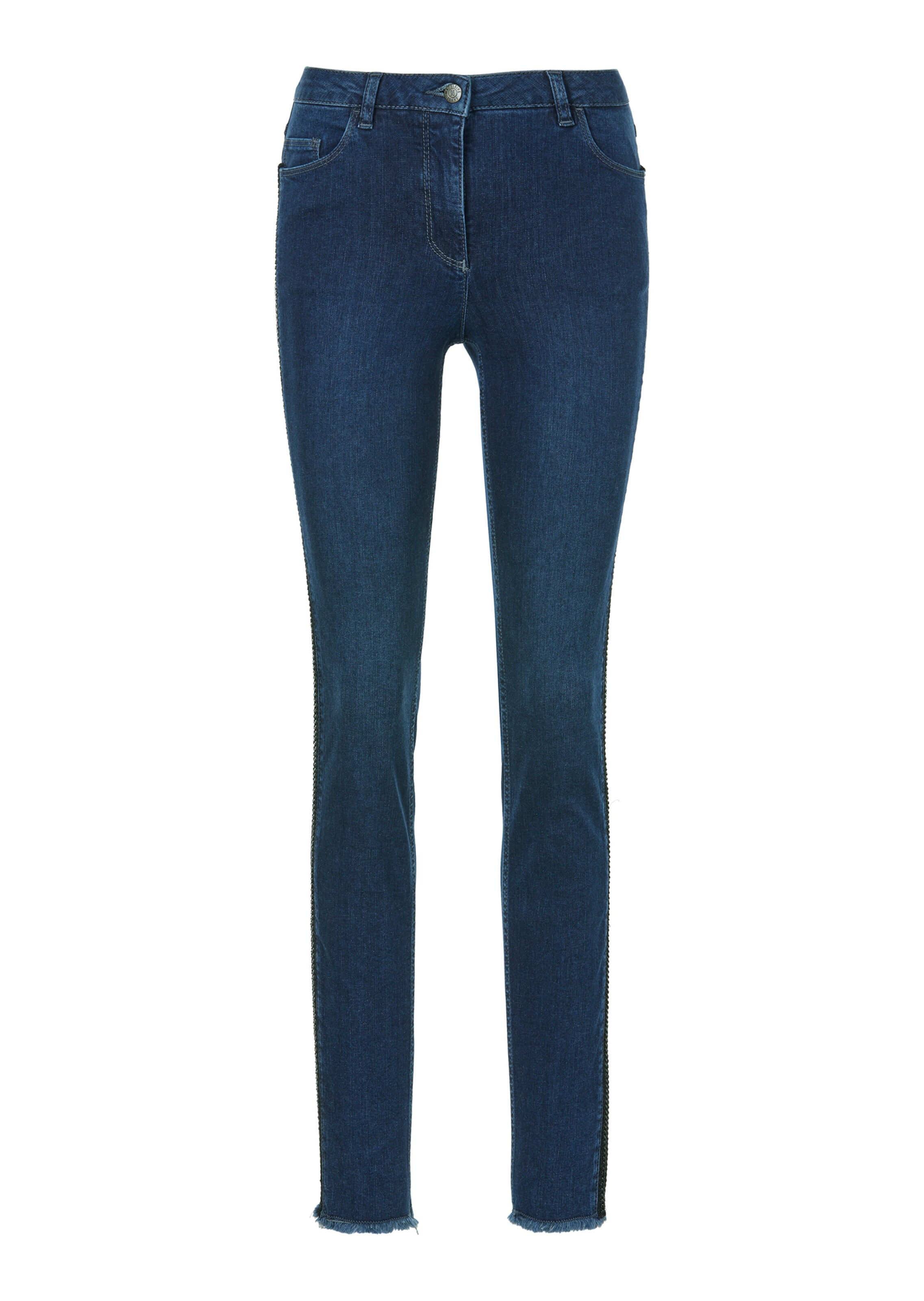 Jeans with decorative tape on the side