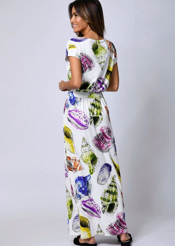 Kleid mit modischem allover Muschel-Druck 1