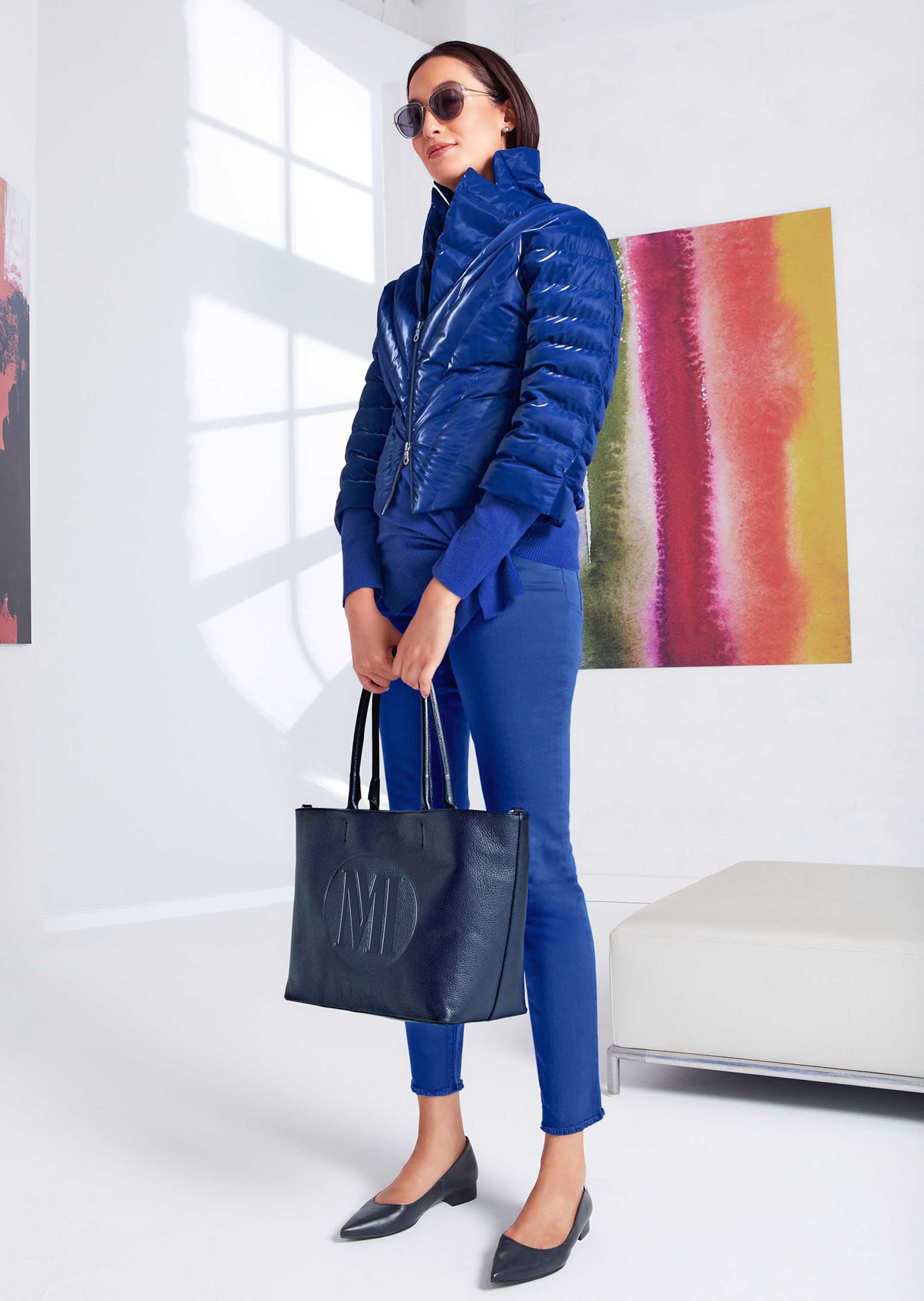 Jeans mit feinem Fransensaum