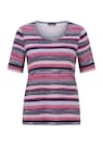 Baumwollshirt mit künstlerischem Streifendessin thumbnail 6