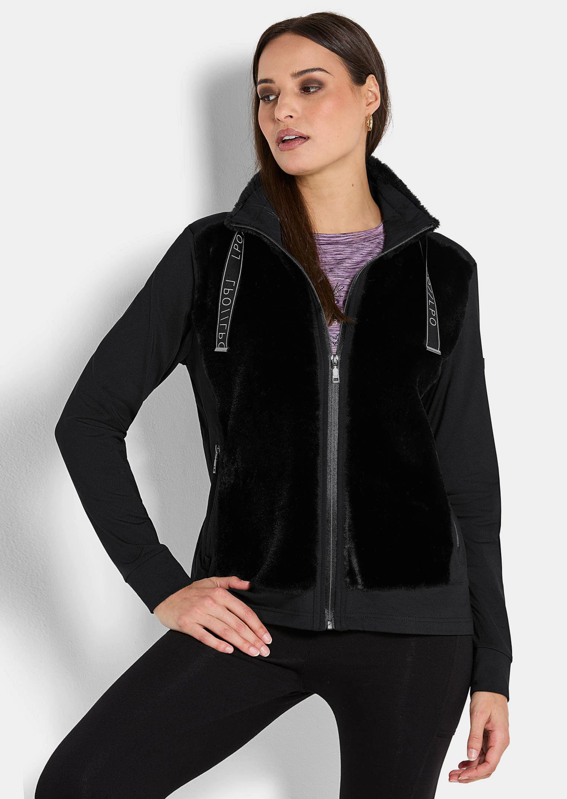 Flauschige Freizeitjacke in Felloptik