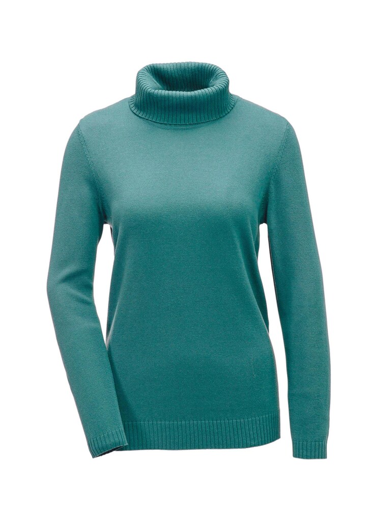 Pullover mit halsfernem Rollkragen
